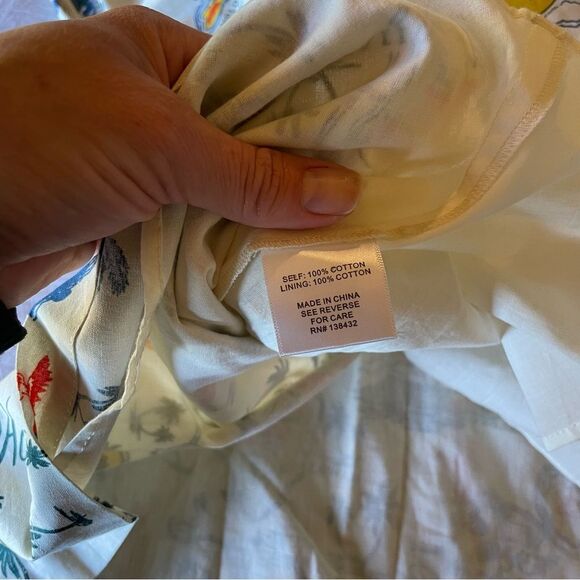 Modcloth Genuine Genius Halter Shirtdress in Island Beige Hawaii Print Size 2X - Picture 9 of 11